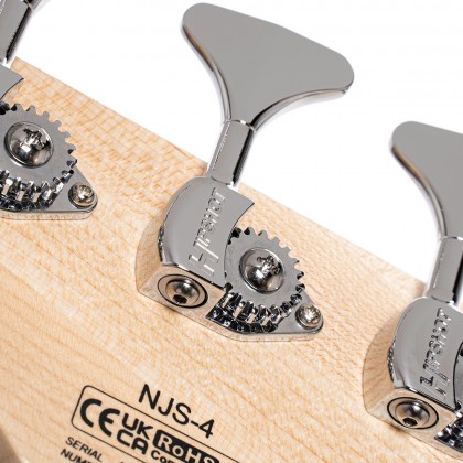 Cort Elrick NJS4 4-String Bass Guitar, White Finish w/ Maple